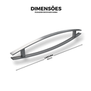 Ver imagem 6 de Puxador de Alumínio para Portas Escovado Dubai 80cm Brimak