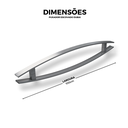 Ver imagem 6 de Puxador de Alumínio para Portas Escovado Dubai 100cm Brimak