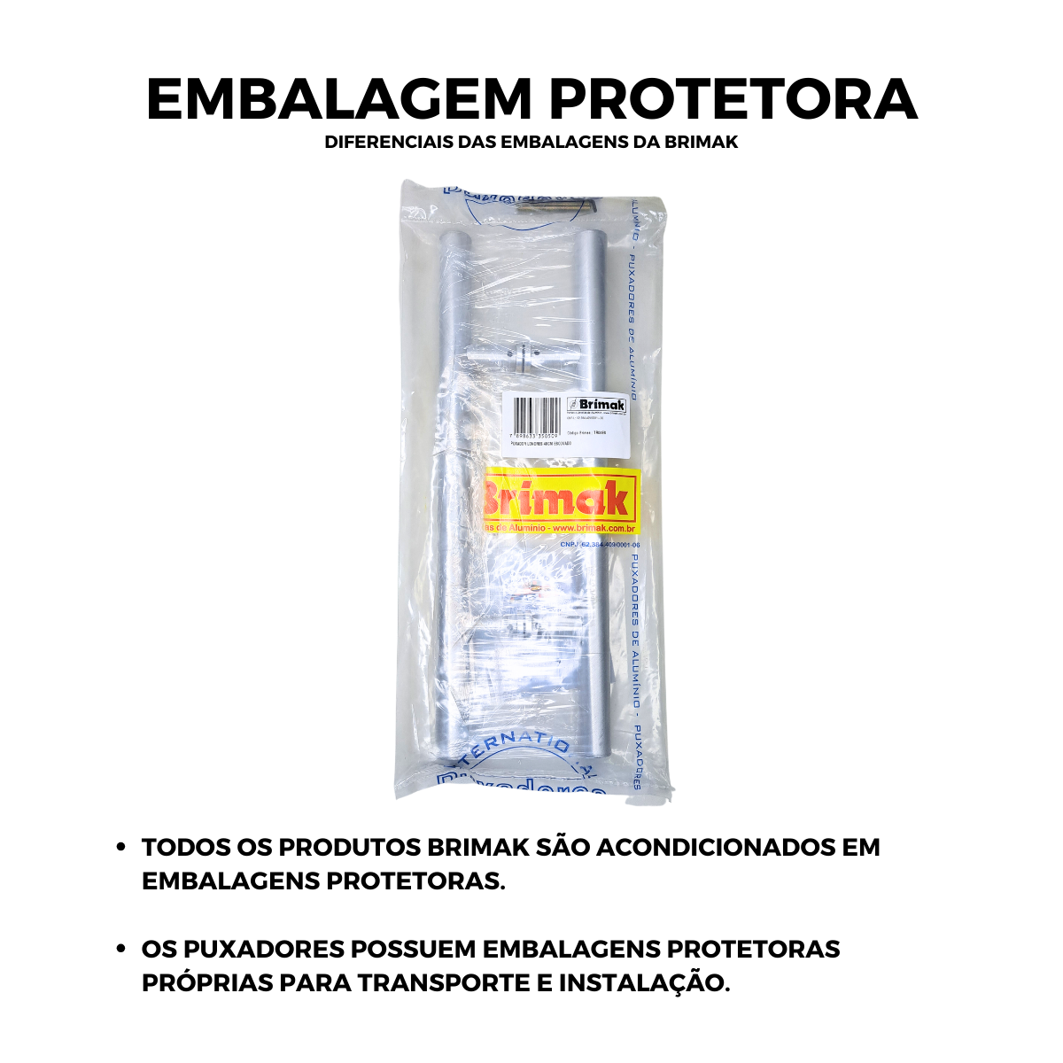 Puxador de Alumínio para Portas Polido Milão 60cm Brimak - 6