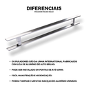 Ver imagem 3 de Puxador de Alumínio para Portas Polido Milão 60cm Brimak