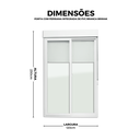 Ver imagem 2 de Porta de Correr com Persiana Integrada Pvc 2 Folhas com Vidro Liso Temperado Itec 230x120cm Brimak