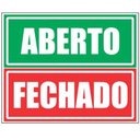Ver imagem 1 de 2 Placas em Poliestileno Auto-adesiva 10x30cm Aberto e Fechado - 250 Cf - Sinalize Placa 10x30 Polie