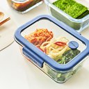 Ver imagem 4 de Conjunto de Potes de Vidro Hermético Retangular - Bomba Manual de Sucção a Vácuo 5 Peças