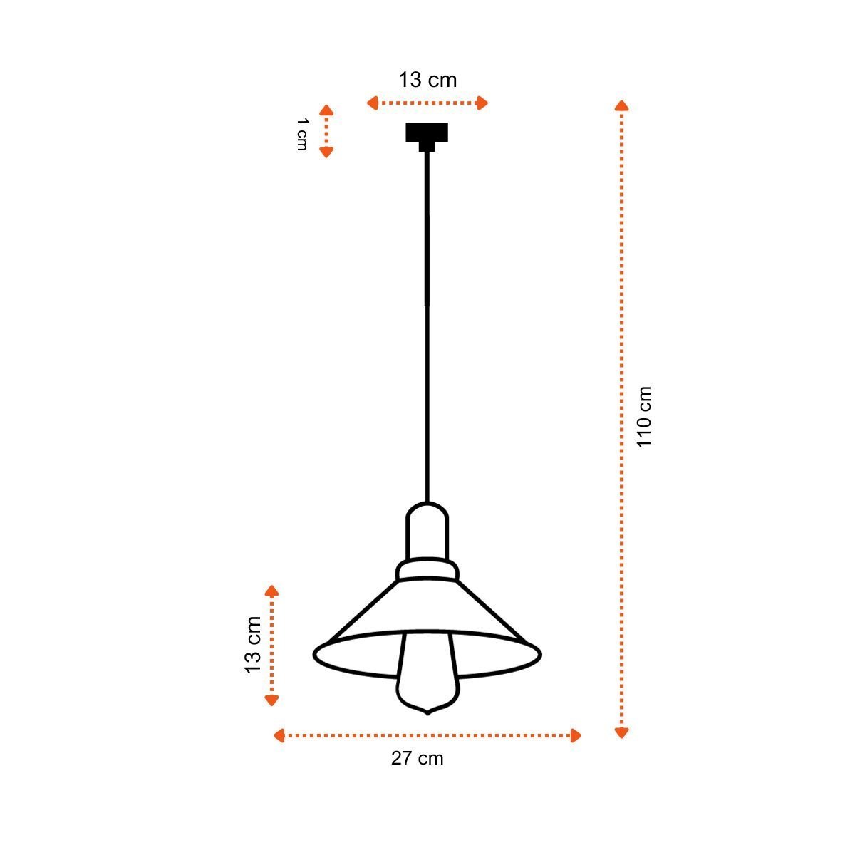 Luminária Pendente Chapéu Chinês Cozinha Sala Quarto Premium:branco - 3