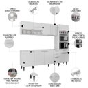 Ver imagem 3 de Armário de Cozinha Cp02 para Pia 180cm Pérola Z34 Branco - Mpozenato