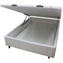 Ver imagem 1 de Cama Box Baú Solteirão Poliester(96x203) - Branco