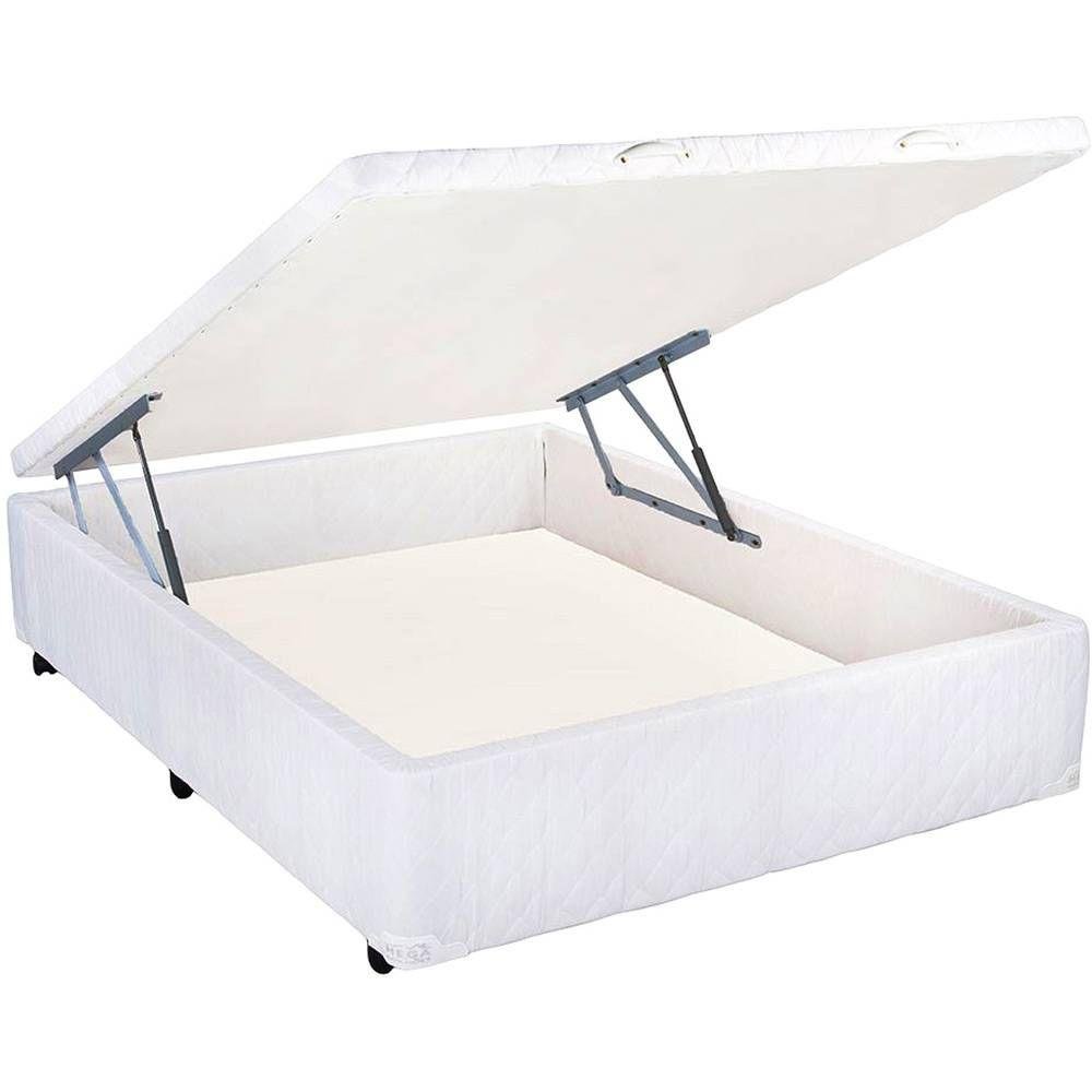 Cama Box Baú Solteirão Poliester(96x203) - Branco - 2