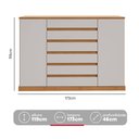 Ver imagem 3 de Cômoda Sapateira Vedra Amêndoa Clean Off White – Lopas