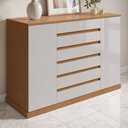 Ver imagem 1 de Cômoda Sapateira Vedra Amêndoa Clean Off White – Lopas