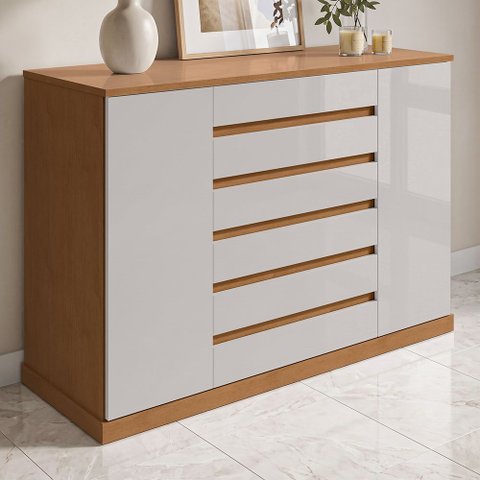 Cômoda Sapateira Vedra Amêndoa Clean Off White – Lopas