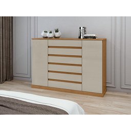 Cômoda Sapateira Vedra Amêndoa Clean Off White – Lopas - 4