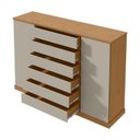 Ver imagem 2 de Cômoda Sapateira Vedra Amêndoa Clean Off White – Lopas