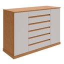 Ver imagem 2 de Cômoda Sapateira Vedra Amêndoa Clean Off White – Lopas