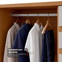 Ver imagem 5 de Cômoda Sapateira Vedra Amêndoa Clean Off White – Lopas