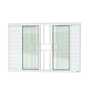 Ver imagem 1 de Janela Veneziana 6 Folhas com Vidro Liso e Grade Linha Confort 120x150cm Branco Brimak