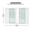 Ver imagem 2 de Janela Veneziana 6 Folhas com Vidro Liso e Grade Linha Confort 120x150cm Branco Brimak