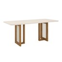 Ver imagem 3 de Mesa de Jantar 200cm Retangular 6 Lugares com Vidro Canto Arredondado Yara Henn