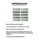 Ver imagem 6 de JANELA BASCULANTE 2 SEÇÕES 10 FOLHAS (4F+6M) C/ VIDRO MINI BOREAL BRANCO - LINHA PLUS - 100X120 BRI