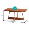 Conjunto: Mesa Sala Jantar Átria 1592 Aço C/ Tampo Madeirado 160x90cm e 6 Cadeiras Lux Rose/freijo - 6