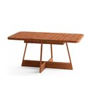 Ver imagem 2 de Conjunto: Mesa Sala Jantar Átria 1592 Aço C/ Tampo Madeirado 160x90cm e 6 Cadeiras Lux Rose/freijo