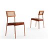 Conjunto: Mesa Sala Jantar Átria 1592 Aço C/ Tampo Madeirado 160x90cm e 6 Cadeiras Lux Rose/freijo - 3
