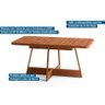 Conjunto: Mesa Sala Jantar Átria 1592 Aço C/ Tampo Madeirado 160x90cm e 6 Cadeiras Lux Rose/freijo - 7