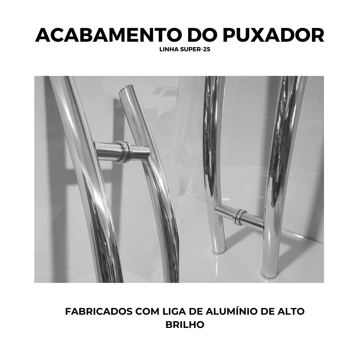 Puxador de Alumínio para Portas Polido Athenas 40cm Brimak - 4