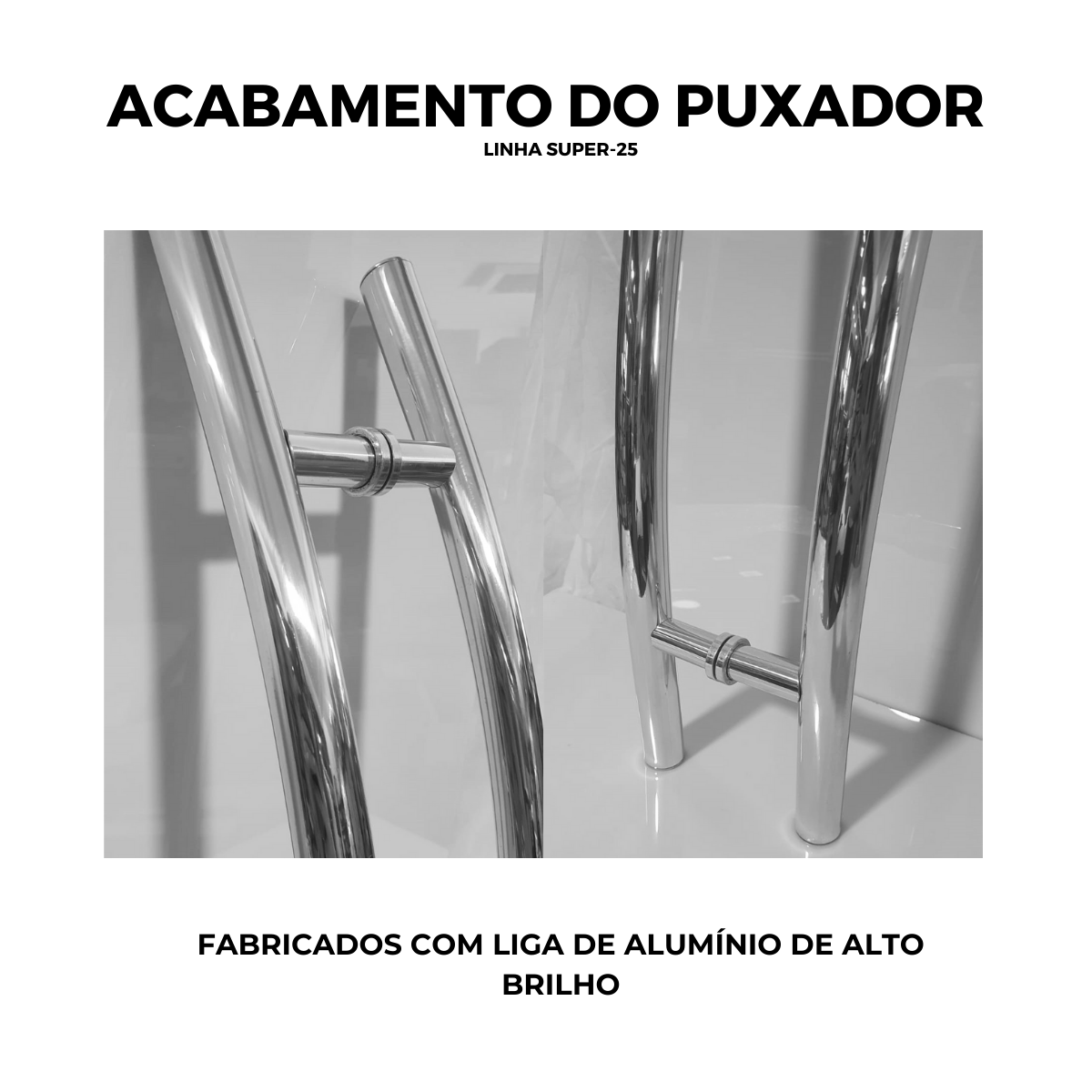 Puxador de Alumínio para Portas Polido Athenas 100cm Brimak - 4