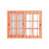 Janela de Correr Quadriculada com Grade de Angelim 120x120x012 - 1