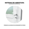 Porta de Giro Mista de Pvc com Vidro Mini Boreal Direita Branco Itec 216x80cm Brimak - 6