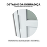 Porta de Giro Mista de Pvc com Vidro Mini Boreal Direita Branco Itec 216x80cm Brimak - 7
