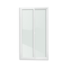 Porta de Correr de Pvc 2 Folhas com Vidro Liso Temperado Branco 210x150cm - 1