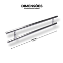 Ver imagem 5 de Puxador de Alumínio para Portas Polido Londres 100cm Brimak