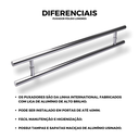 Ver imagem 3 de Puxador de Alumínio para Portas Polido Londres 100cm Brimak