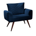 Ver imagem 1 de Poltrona Decorativa Elis Pé Palito Azul Marinho