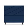 Cabeceira Estofada Queen Cristal 160cm Suede Azul Marinho - 1