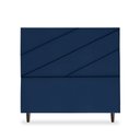 Ver imagem 1 de Cabeceira Estofada Queen Cristal 160cm Suede Azul Marinho