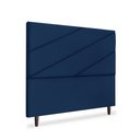Ver imagem 3 de Cabeceira Estofada Queen Cristal 160cm Suede Azul Marinho