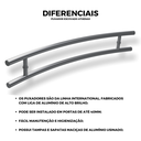 Ver imagem 3 de Puxador de Alumínio para Portas Escovado Athenas 40cm Brimak