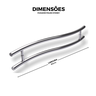 Puxador de Alumínio para Portas Polido Sydney 80cm Brimak - 5