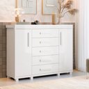 Ver imagem 6 de Comoda Branca Grande com Sapateira Havana em Mdf Camas Fenix