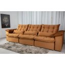 Ver imagem 4 de Sofá Retrátil e Reclinável 3,20m em Tecido Veludo C/ Pillow Nos Braços e Molas Ensacadas Bonel/d33:t