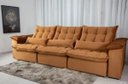 Ver imagem 4 de Sofá Retrátil e Reclinável 3,20m em Tecido Veludo C/ Pillow Nos Braços e Molas Ensacadas Bonel/d33:t