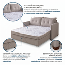 Ver imagem 5 de Sofá Cama Casal 95cm x 157cm Montreal
