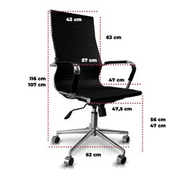 Cadeira Presidente Giratória Esteirinha Charles Eames Bege - 8