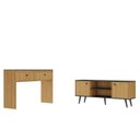 Ver imagem 2 de Conjunto Rack e Aparador Toquio Lamina Mel e Preto