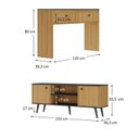 Ver imagem 3 de Conjunto Rack e Aparador Toquio Lamina Mel e Preto