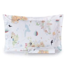 Jogo de cama Altenburg Solteiro Mundo Kids Map Fun compose - 1