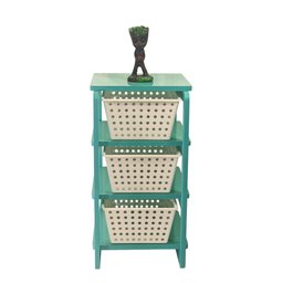 Organizador 3 Cestos Turmalina Cestos Brancos Organizer - 1