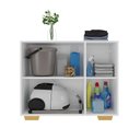 Ver imagem 4 de Armário Lavanderia Com 3 Portas 90 Cm Mp5034 Branco/Natural